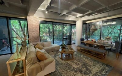 Newly Constructed El Poblado Loft With Private Elevator, 1,076 Sq Ft Private Terrace & Lush Greenery