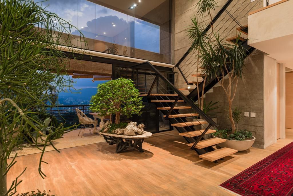 Two-Level, Industrial Style San Lucas (El Poblado) Penthouse With Chef’s Kitchen, Two Balconies, and Spectacular Views