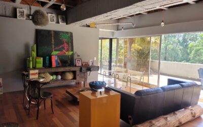 title First Floor 3BR El Poblado Apartment With 904 Square Foot Private Terrace and Industrial Style