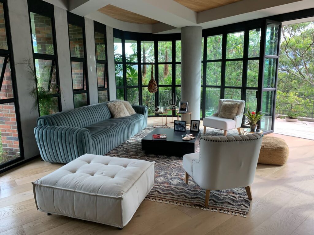 Unique, Modern-Designed 2BR El Poblado Apartment With Open Spaces, Floor-To-Ceiling Windows, and Walkable To Avenida El Poblado
